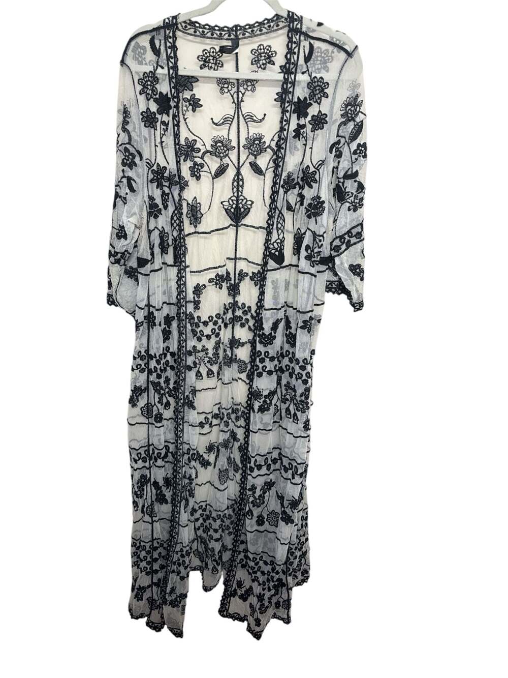 Lane Bryant open-front kimono cardigan, Sheer Mesh Floral  Lace size 18/20